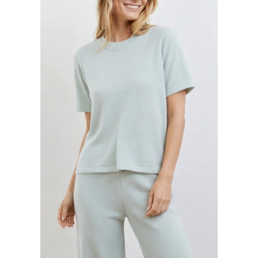 Kilte Collection Cashmere Set of Wide-Leg Pants & Short Sleeve Top Size 3 L/XL - Picture 4 of 16